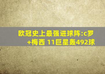 欧冠史上最强进球阵:c罗+梅西 11巨星轰492球